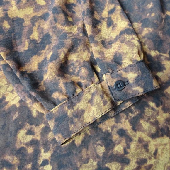 Merona Women’s Sheer Leopard Print Blouse XXL Brown - Picture 5 of 8